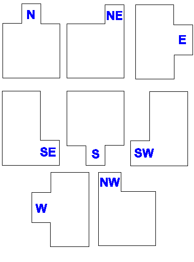 Illustration of buildings with missing corners